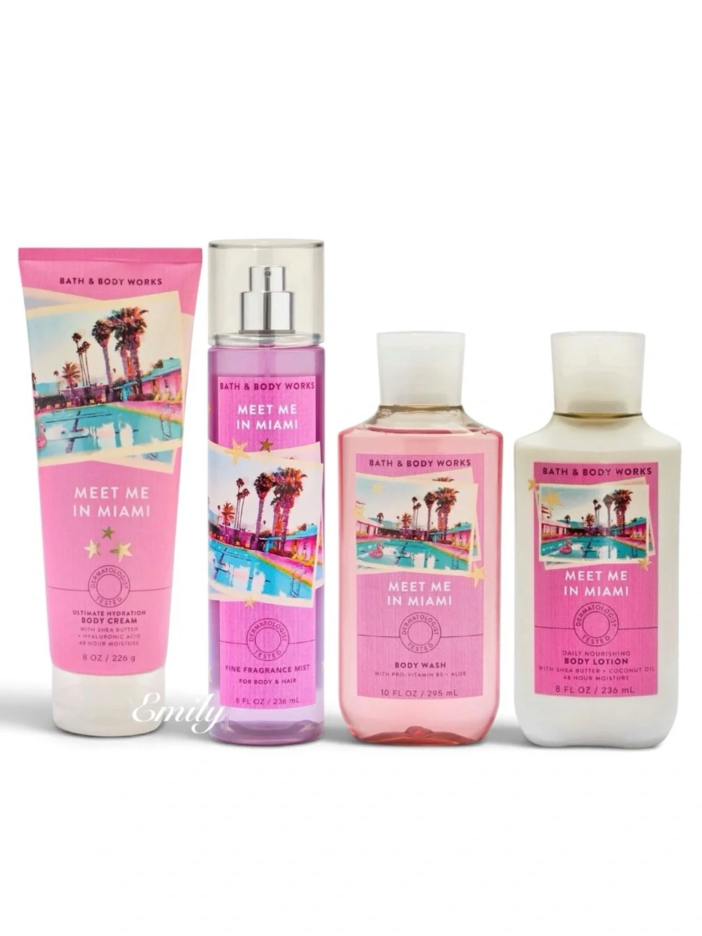 NEW! Bath & Body Works Meet Me in Miami 4 Piece Body Care Set 2026